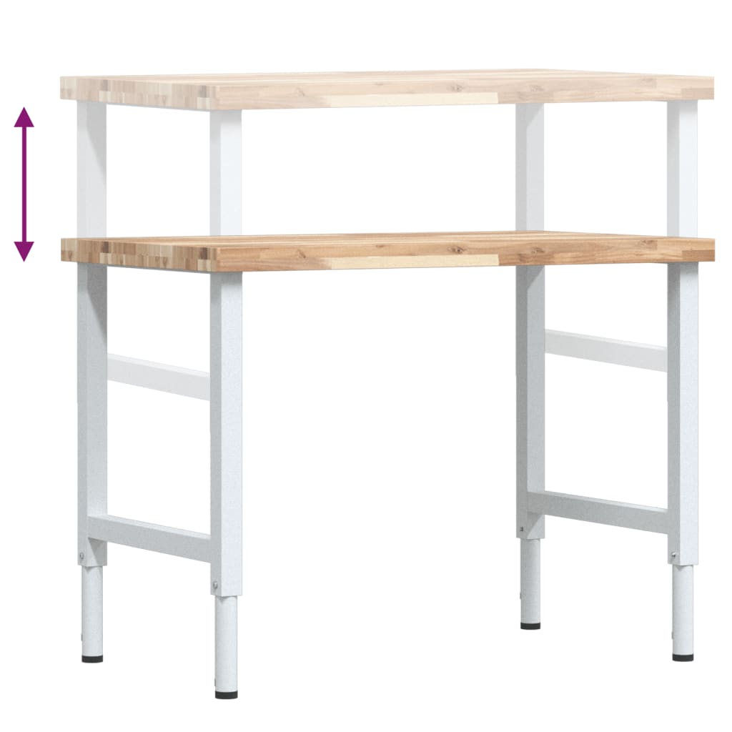 Pracovní stůl 100x60x(73–99,5) cm masivní akácie obdélníkový