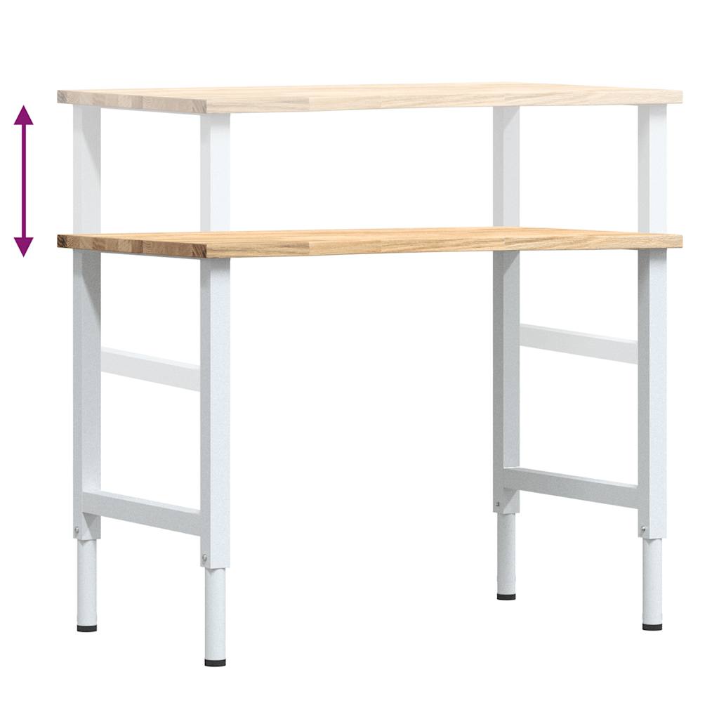 Pracovní stůl 100 x 60 x (71,5–98) cm masivní dubové dřevo