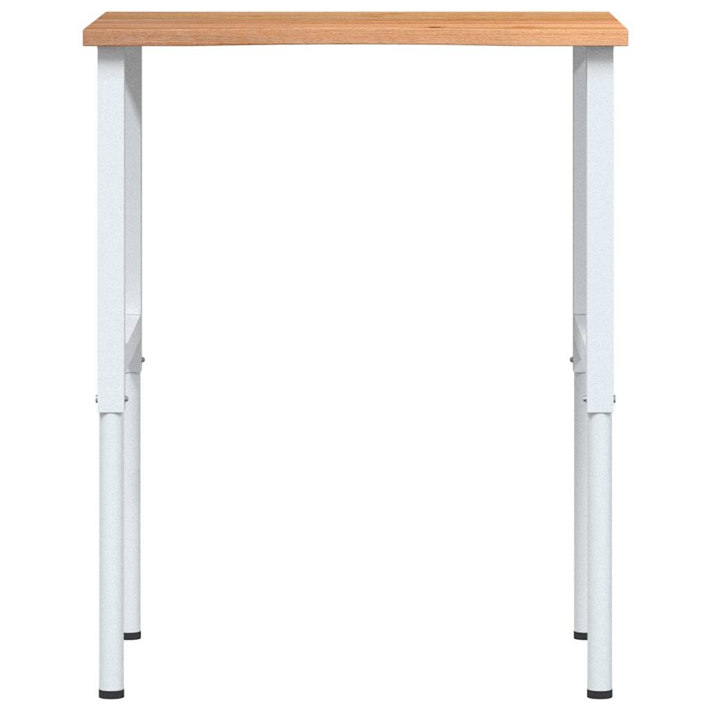 Pracovní stůl světle hnědý 80 x 60 x (71,5–98) cm masivní dub