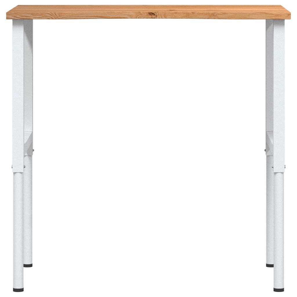Pracovní stůl světle hnědý 100 x 60 x (71,5–98) cm masivní dub