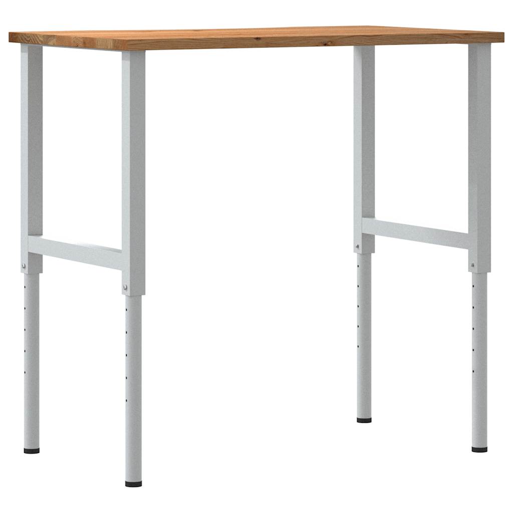 Pracovní stůl světle hnědý 100 x 60 x (71,5–98) cm masivní dub