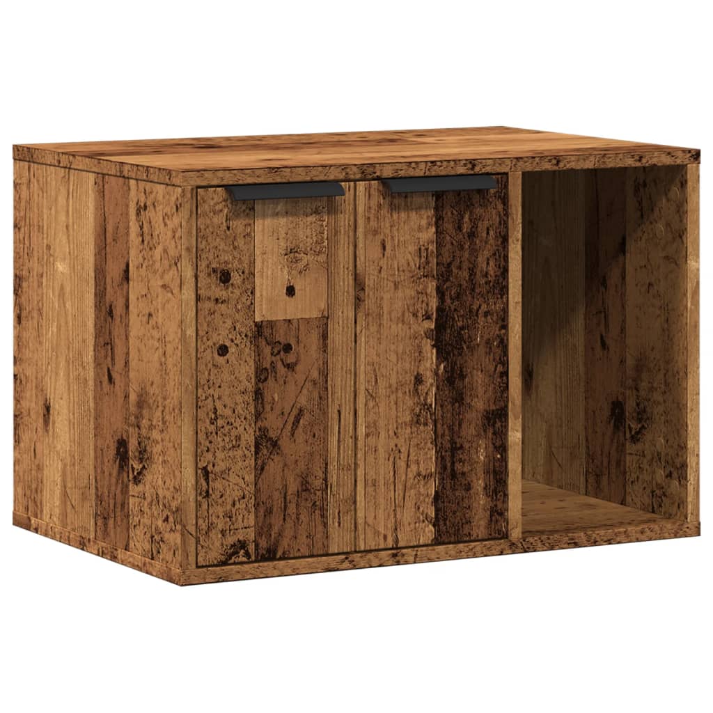 Skříňka na kočičí záchod old wood 60x40x40 cm kompozitní dřevo