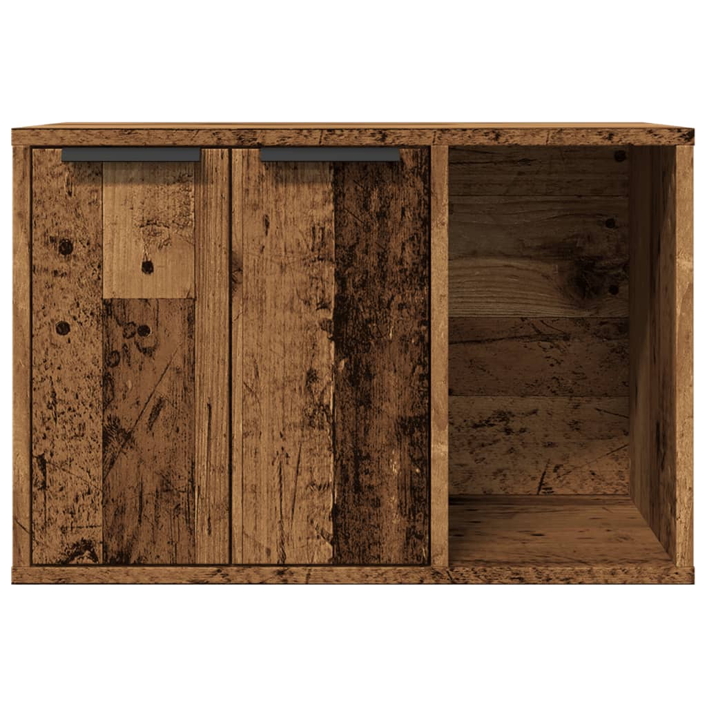 Skříňka na kočičí záchod old wood 60x40x40 cm kompozitní dřevo