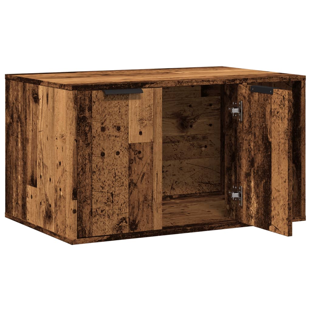 Skříňka na kočičí záchod old wood 80x50x45 cm kompozitní dřevo