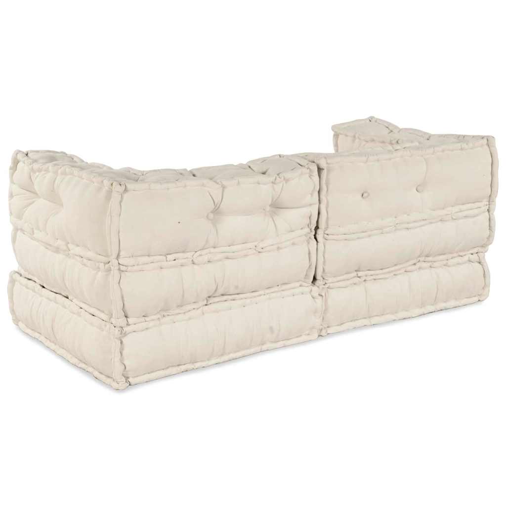 Modulární pohovka 2 pcs Krémová 70 x 70 x 56 cm textil