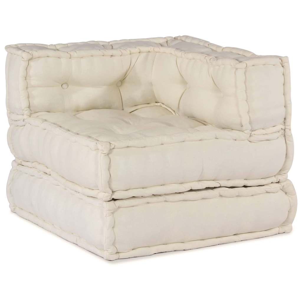 Modulární pohovka 3 pcs Krémová 70 x 70 x 56 cm textil