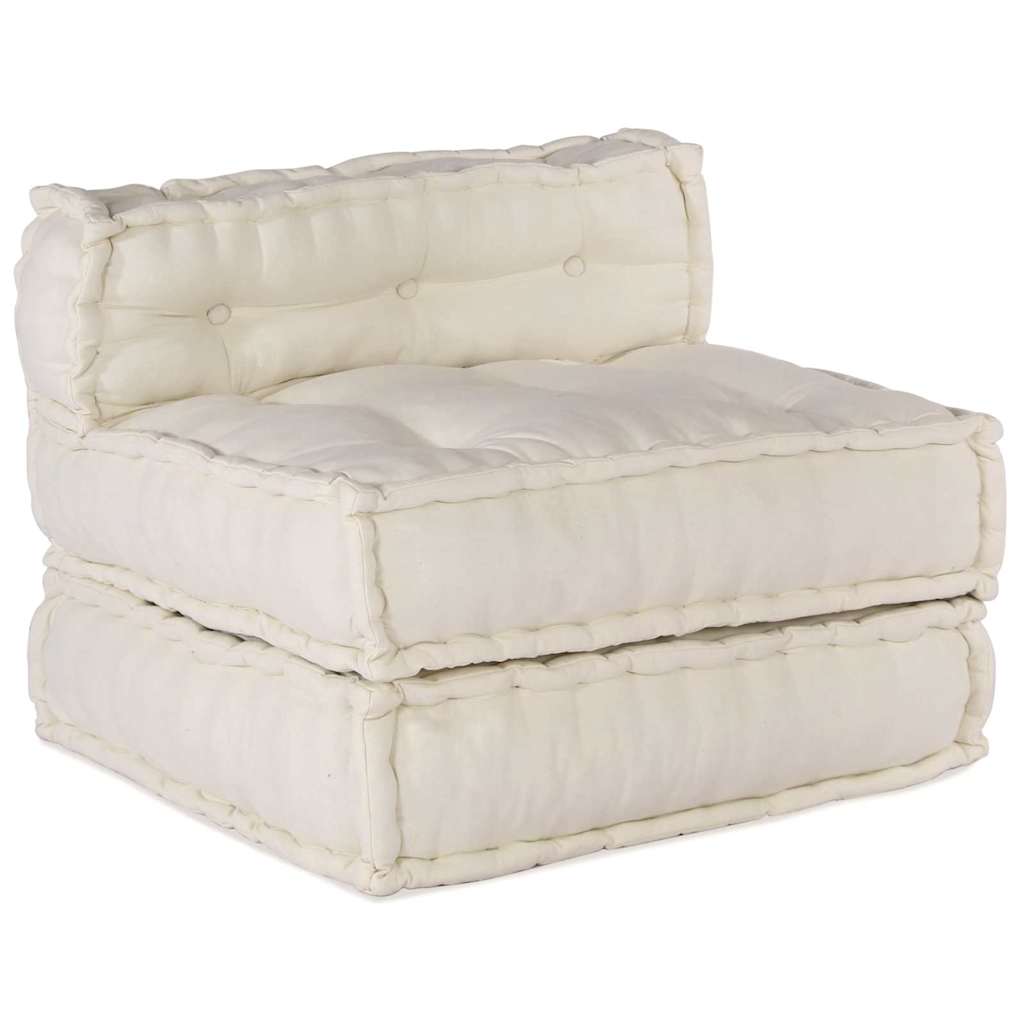 Modulární pohovka 4 pcs Krémová 70 x 70 x 56 cm textil