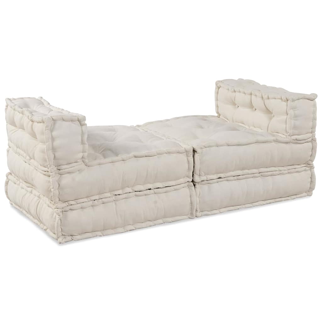 Modulární pohovka 4 pcs Krémová 70 x 70 x 56 cm textil