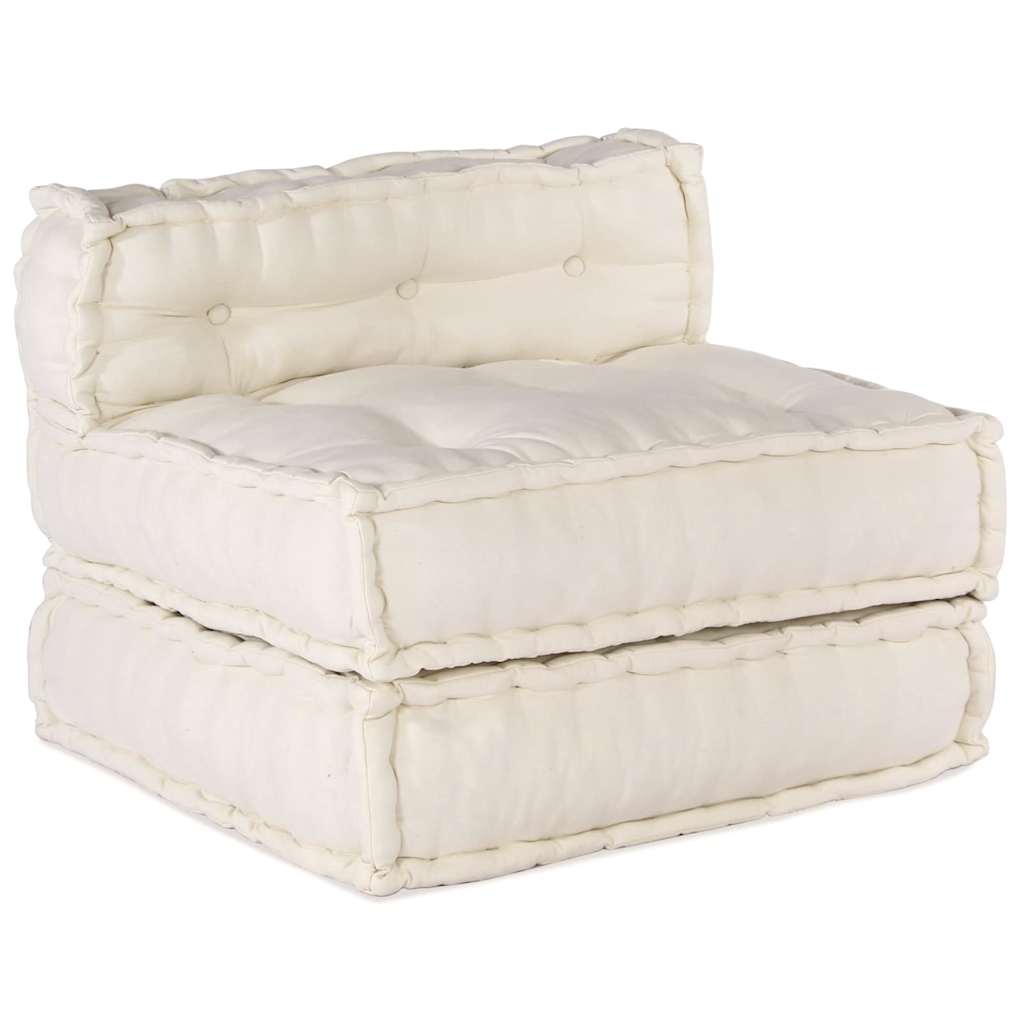 Modulární pohovka 4 pcs Krémová 70 x 70 x 56 cm textil
