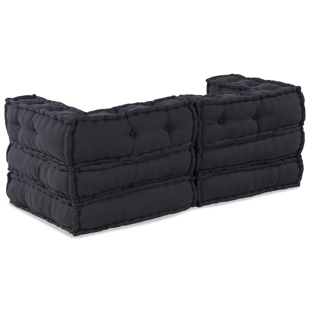 Modulární pohovka 2 pcs Antracit 70 x 70 x 56 cm textil