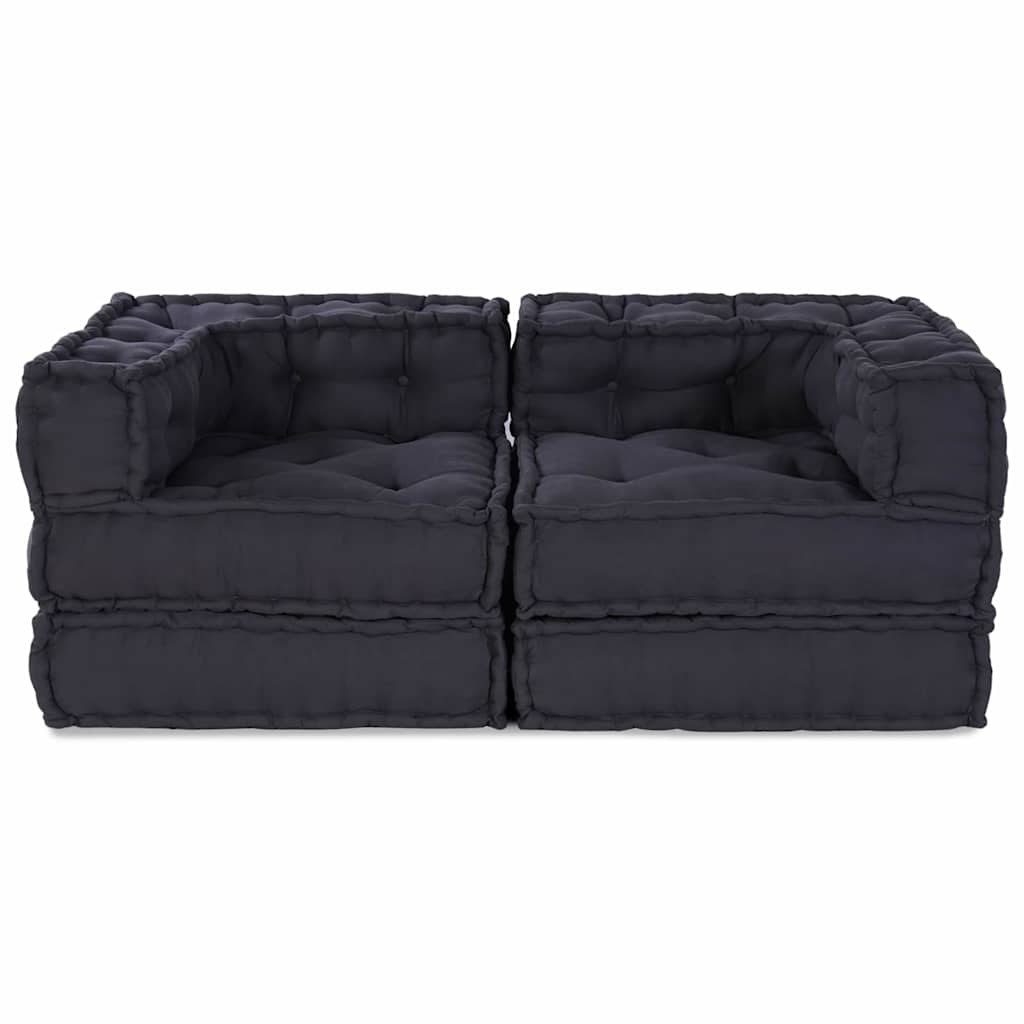 Modulární pohovka 2 pcs Antracit 70 x 70 x 56 cm textil