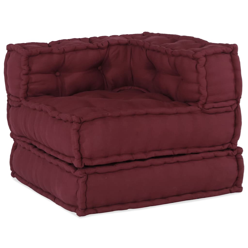 Modulární pohovka 2 pcs Bordó 70 x 70 x 56 cm textil