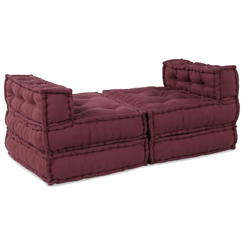 Modulární pohovka 4 pcs Bordó 70 x 70 x 56 cm textil