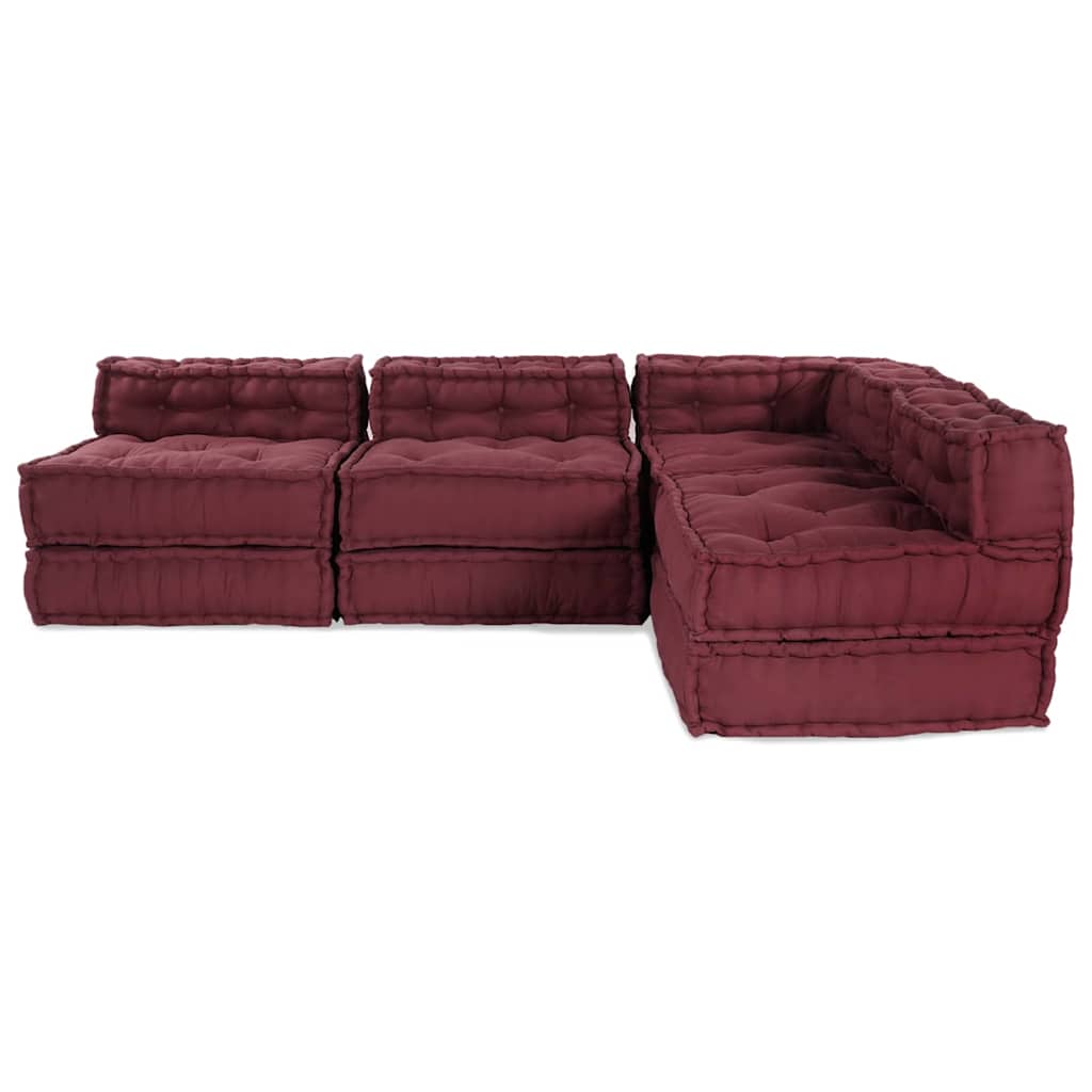 Modulární pohovka 4 pcs Bordó 70 x 70 x 56 cm textil