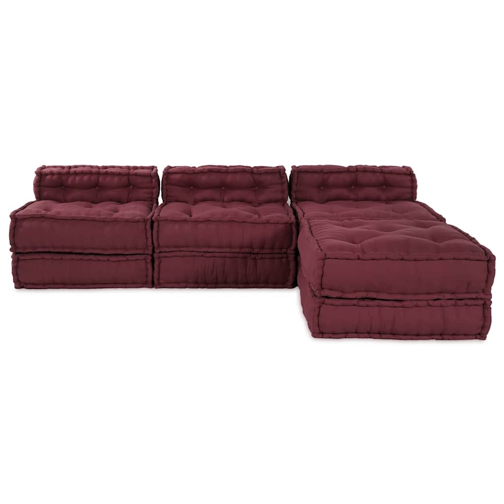 Modulární pohovka 4 pcs Bordó 70 x 70 x 56 cm textil