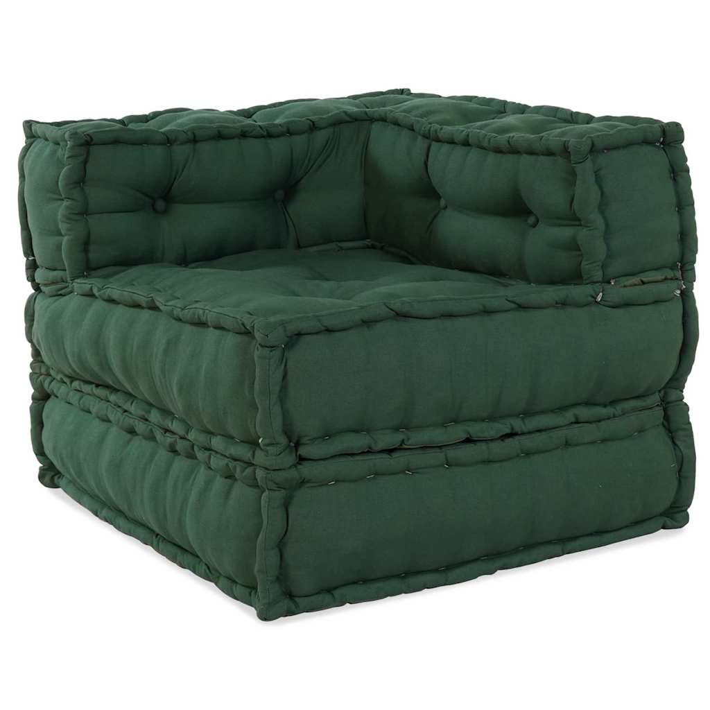 Modulární pohovka 2 pcs Zelená 70 x 70 x 56 cm textil