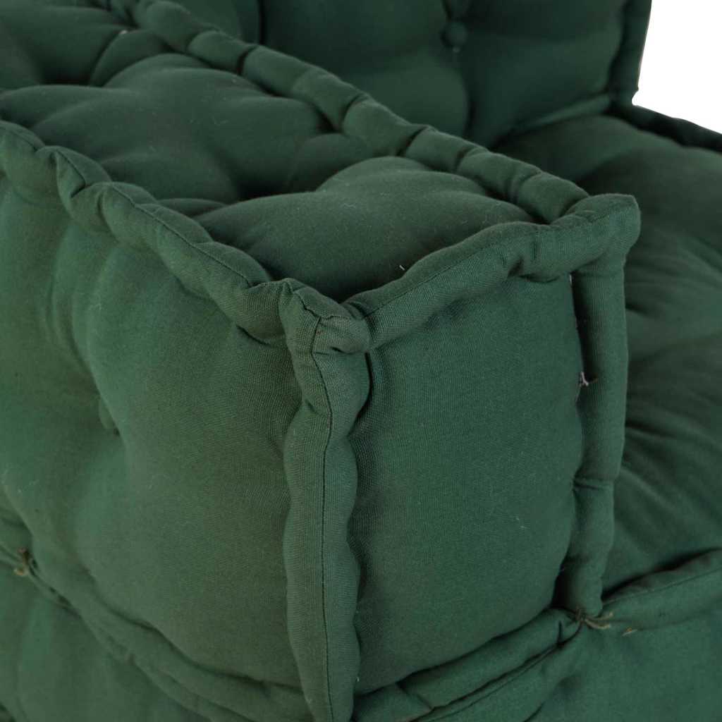 Modulární pohovka 4 pcs Zelená 70 x 70 x 56 cm textil