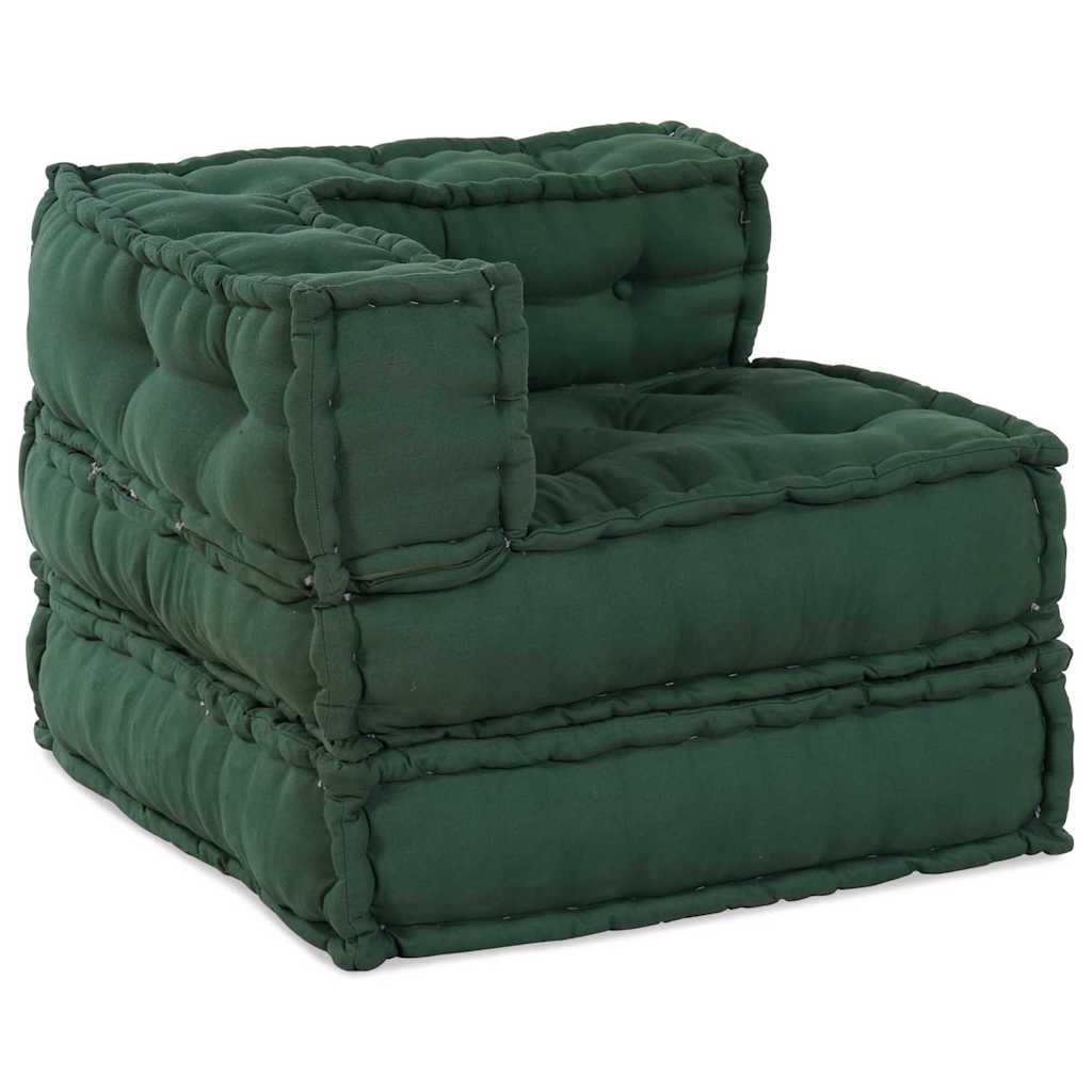 Modulární pohovka 4 pcs Zelená 70 x 70 x 56 cm textil