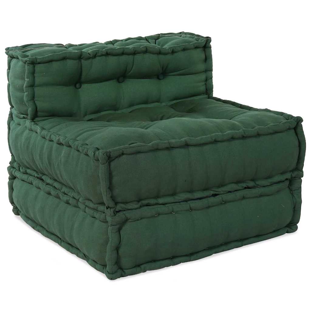 Modulární pohovka 4 pcs Zelená 70 x 70 x 56 cm textil