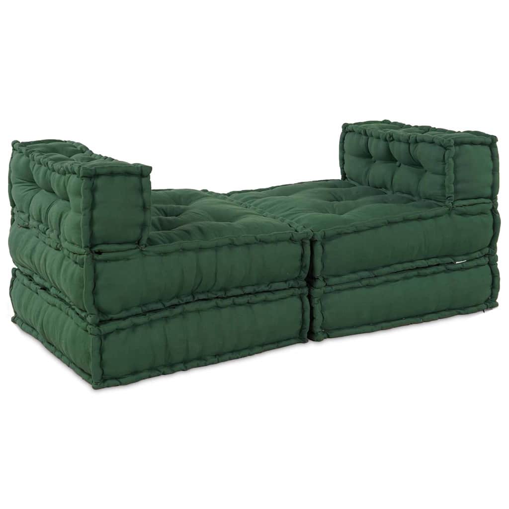 Modulární pohovka 4 pcs Zelená 70 x 70 x 56 cm textil