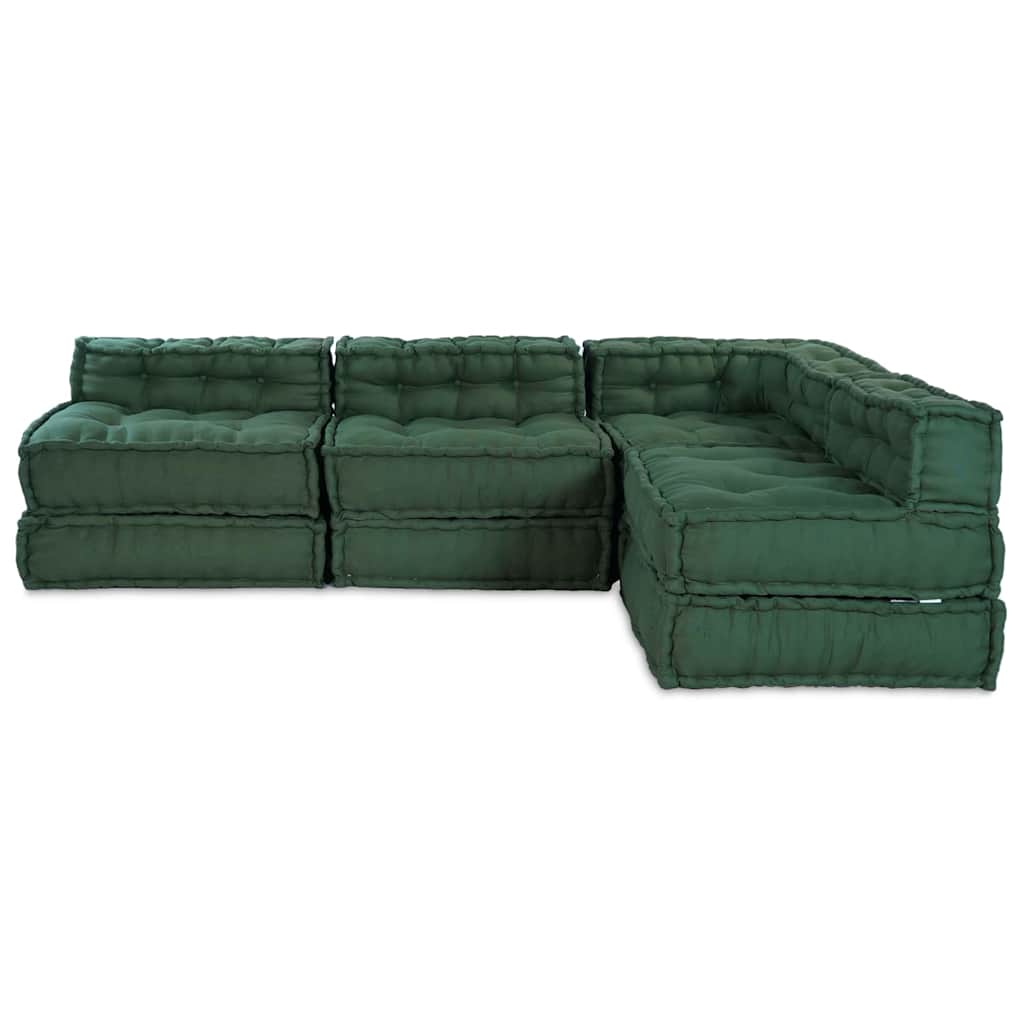 Modulární pohovka 4 pcs Zelená 70 x 70 x 56 cm textil