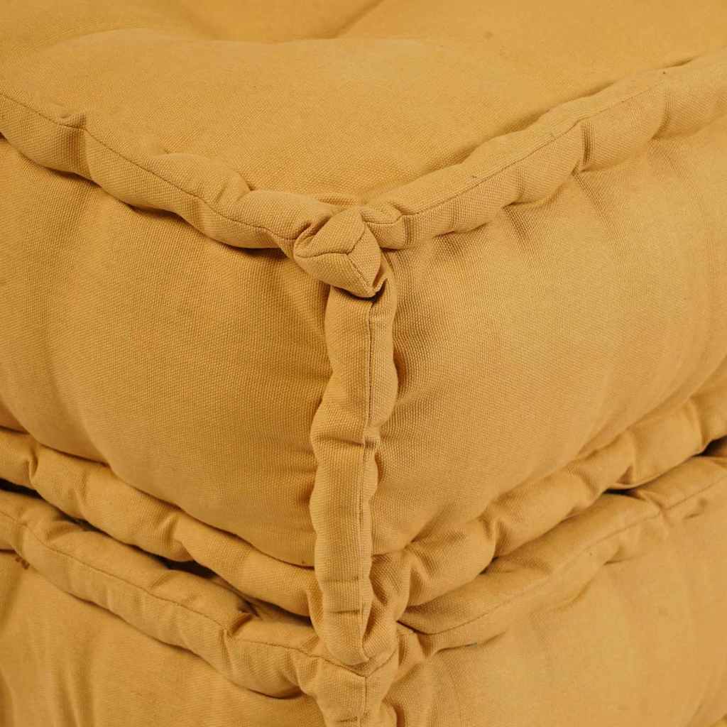 Modulární pohovka 2 pcs Žlutá 70 x 70 x 56 cm textil