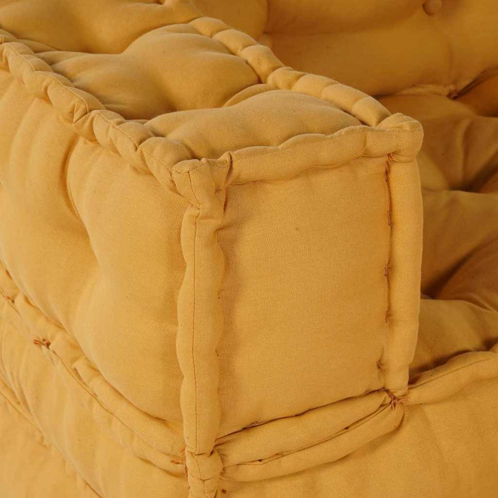 Modulární pohovka 2 pcs Žlutá 70 x 70 x 56 cm textil