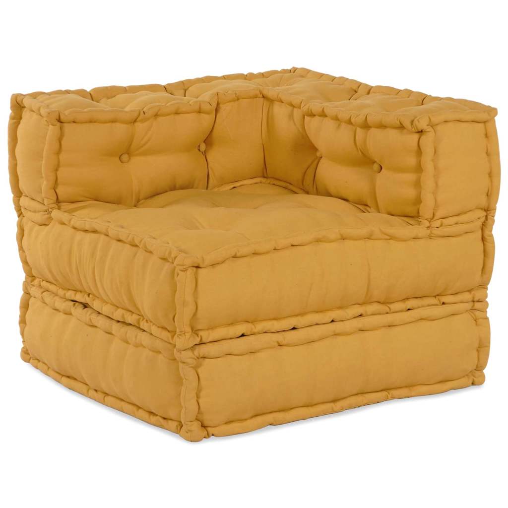 Modulární pohovka 2 pcs Žlutá 70 x 70 x 56 cm textil