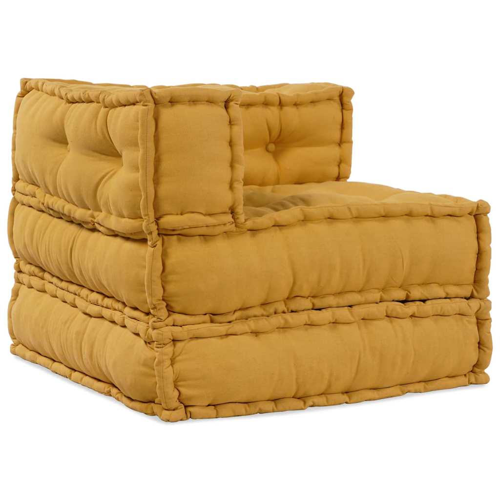 Modulární pohovka 2 pcs Žlutá 70 x 70 x 56 cm textil