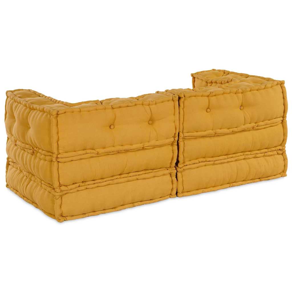 Modulární pohovka 2 pcs Žlutá 70 x 70 x 56 cm textil