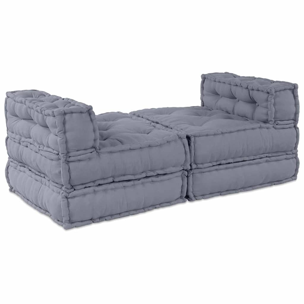 Modulární pohovka 4 pcs Šedá 70 x 70 x 56 cm textil