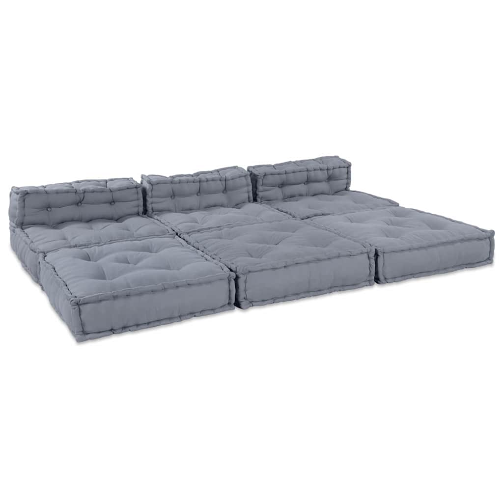 Modulární pohovka 4 pcs Šedá 70 x 70 x 56 cm textil