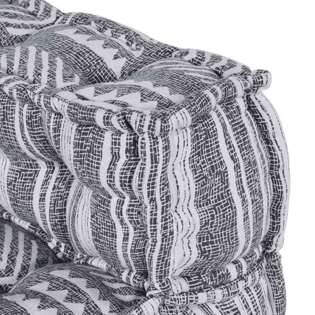 Modulární pohovka Pruhovaný 2 pcs Šedá 70 x 70 x 54 cm textil