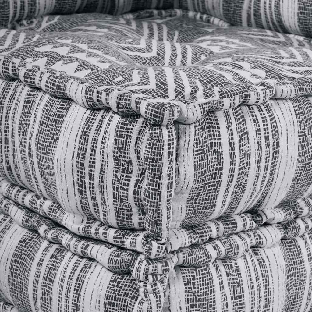 Modulární pohovka Pruhovaný 2 pcs Šedá 70 x 70 x 54 cm textil
