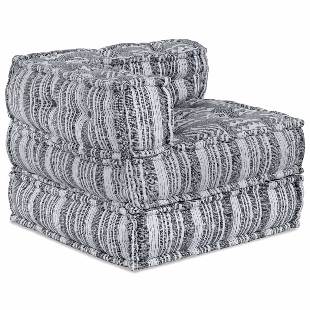 Modulární pohovka Pruhovaný 2 pcs Šedá 70 x 70 x 54 cm textil