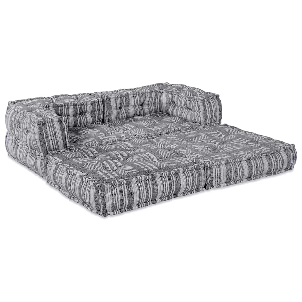 Modulární pohovka Pruhovaný 2 pcs Šedá 70 x 70 x 54 cm textil