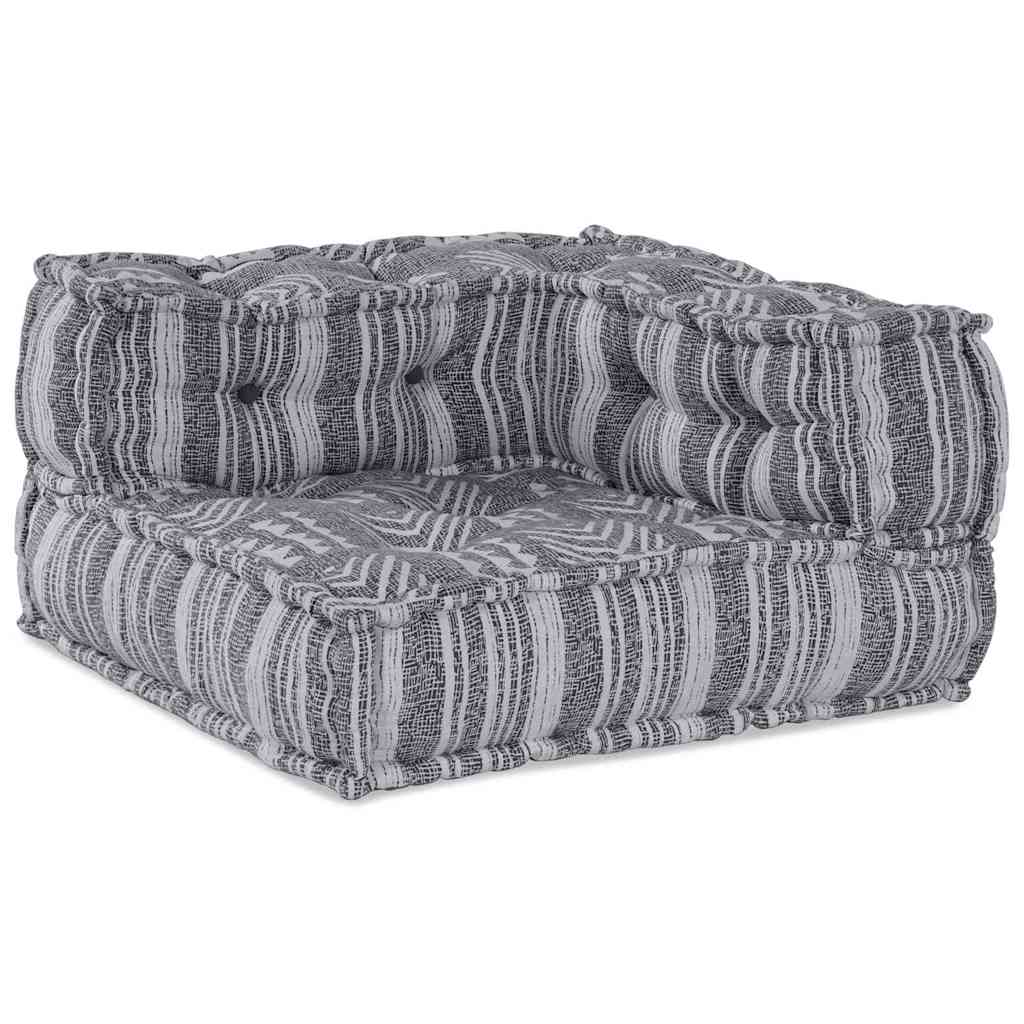 Modulární pohovka Pruhovaný 2 pcs Šedá 70 x 70 x 54 cm textil