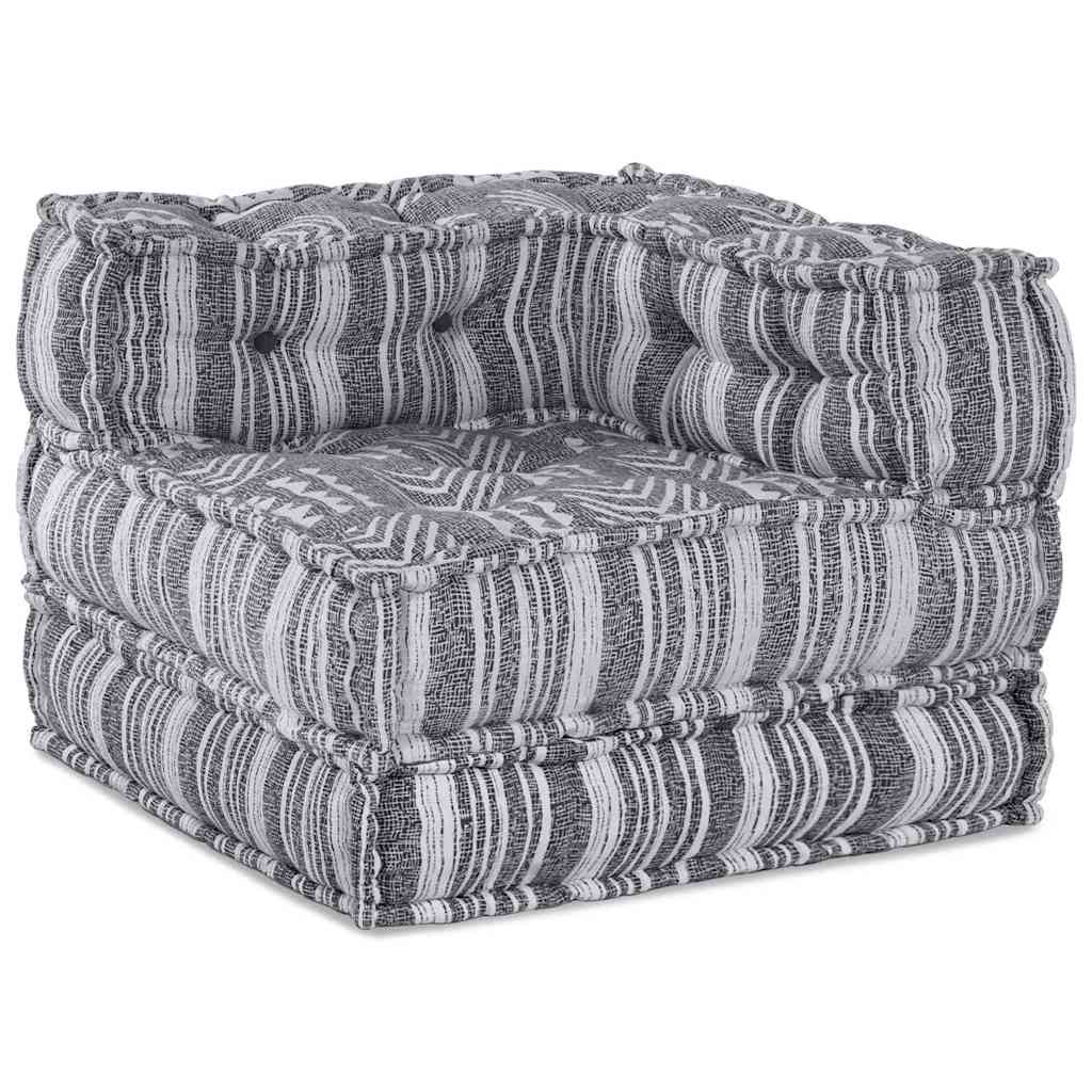 Modulární pohovka Pruhovaný 2 pcs Šedá 70 x 70 x 54 cm textil