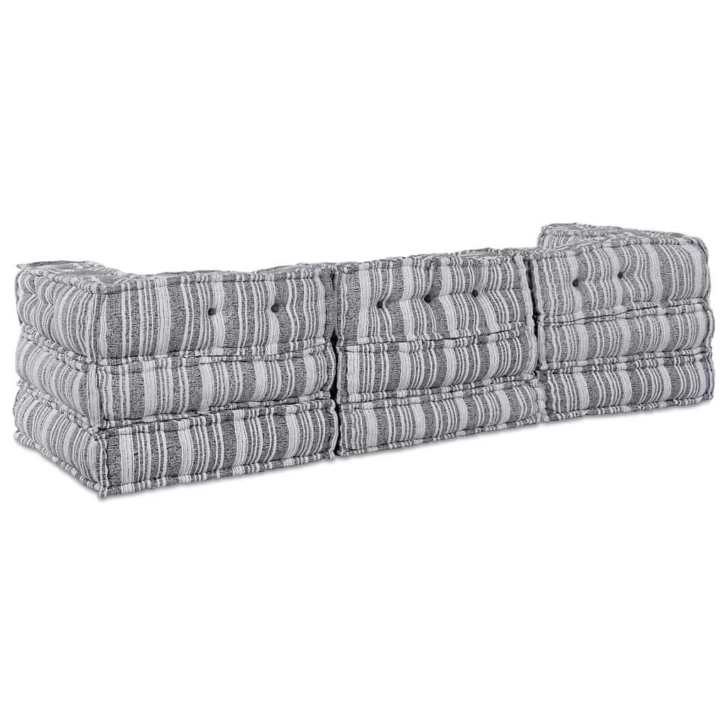 Modulární pohovka 3 pcs Světle šedá 70 x 70 x 56 cm textil