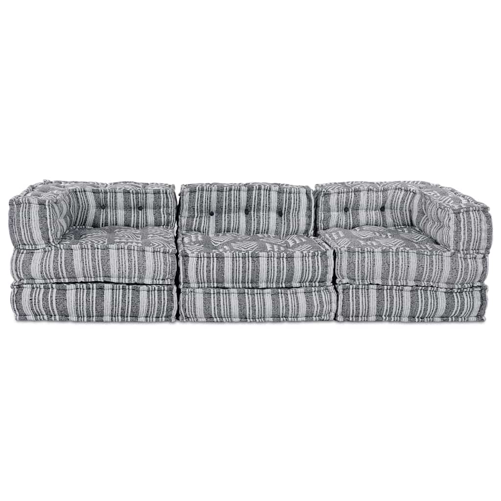 Modulární pohovka 3 pcs Světle šedá 70 x 70 x 56 cm textil