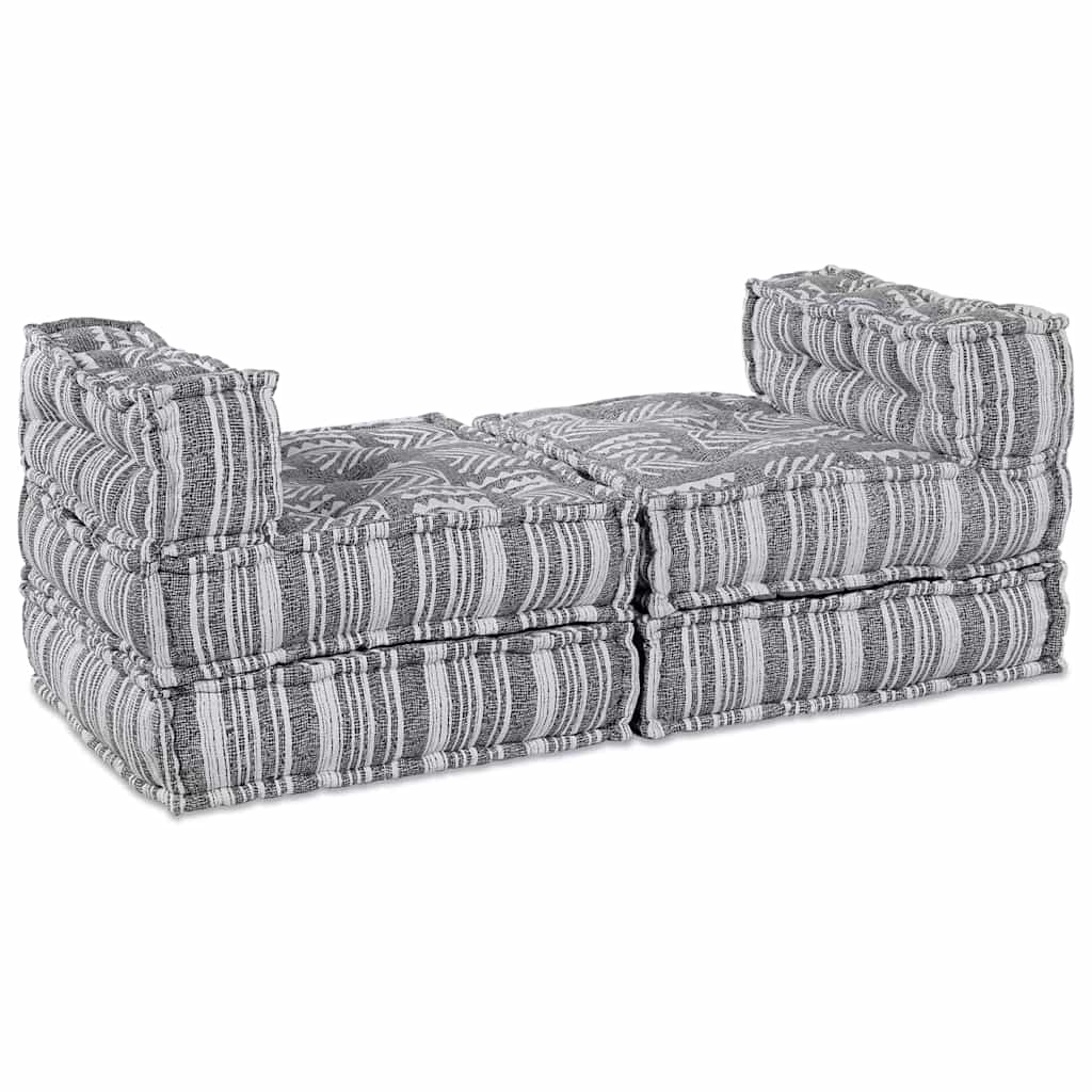 Modulární pohovka 4 pcs Světle šedá 70 x 70 x 56 cm textil
