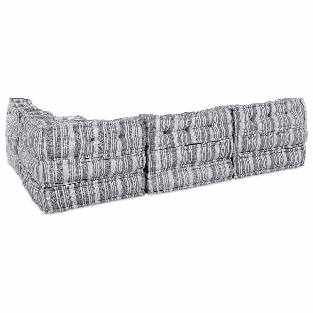 Modulární pohovka 4 pcs Světle šedá 70 x 70 x 56 cm textil