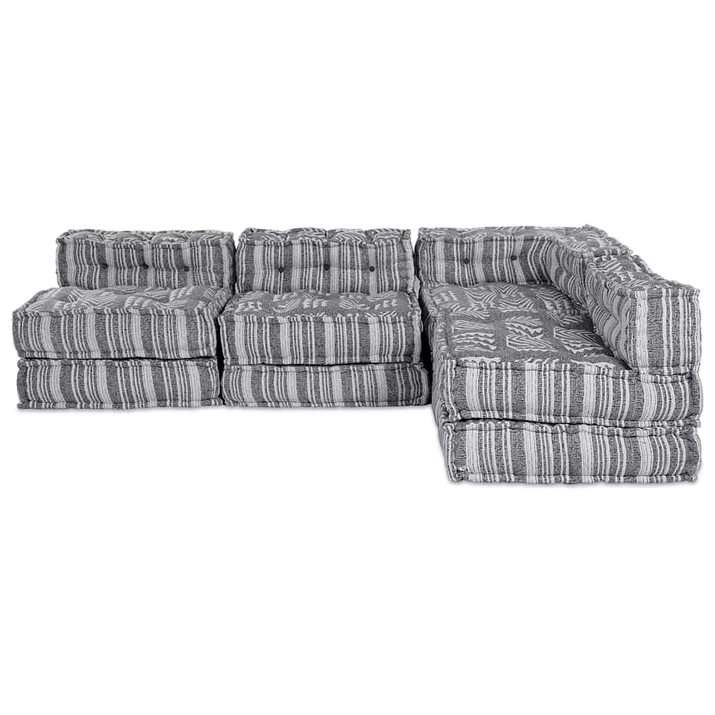 Modulární pohovka 4 pcs Světle šedá 70 x 70 x 56 cm textil