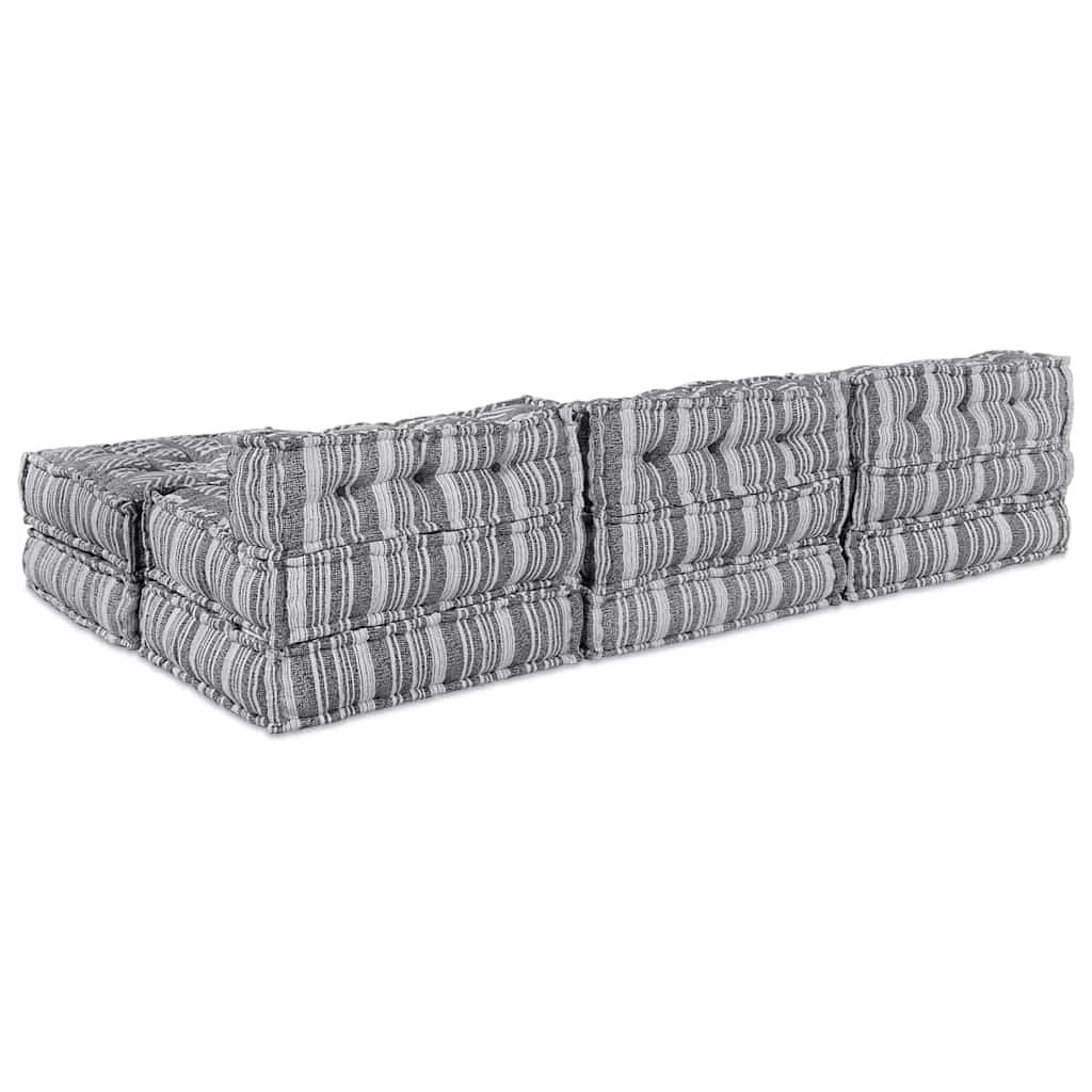 Modulární pohovka 4 pcs Světle šedá 70 x 70 x 56 cm textil
