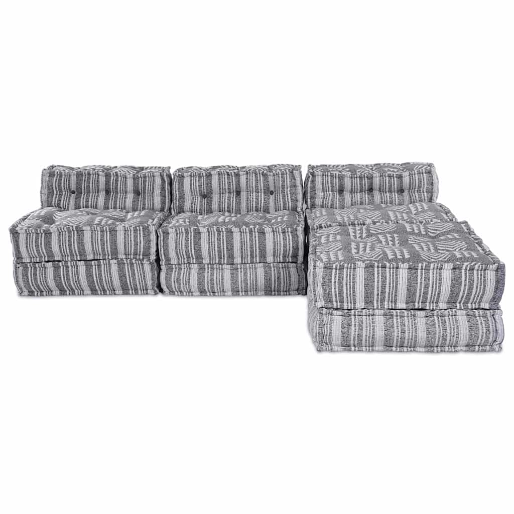 Modulární pohovka 4 pcs Světle šedá 70 x 70 x 56 cm textil