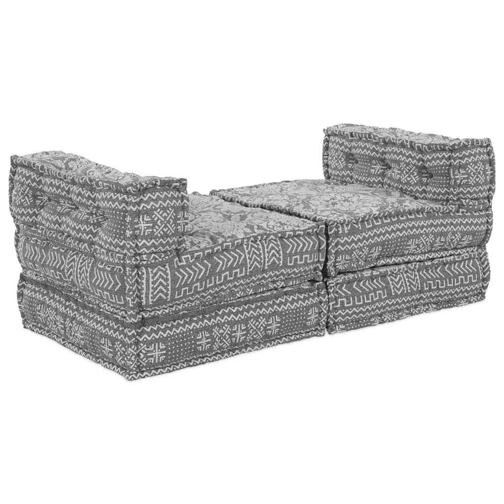 Modulární pohovka 4 pcs Světle šedá 70 x 70 x 56 cm textil