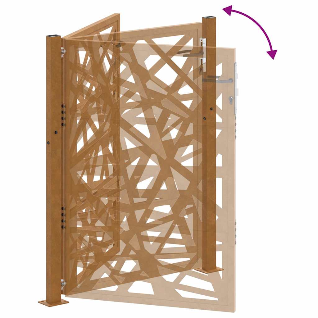 Zahradní branka 105x130 cm klimaticky odolný ocel design lehkou