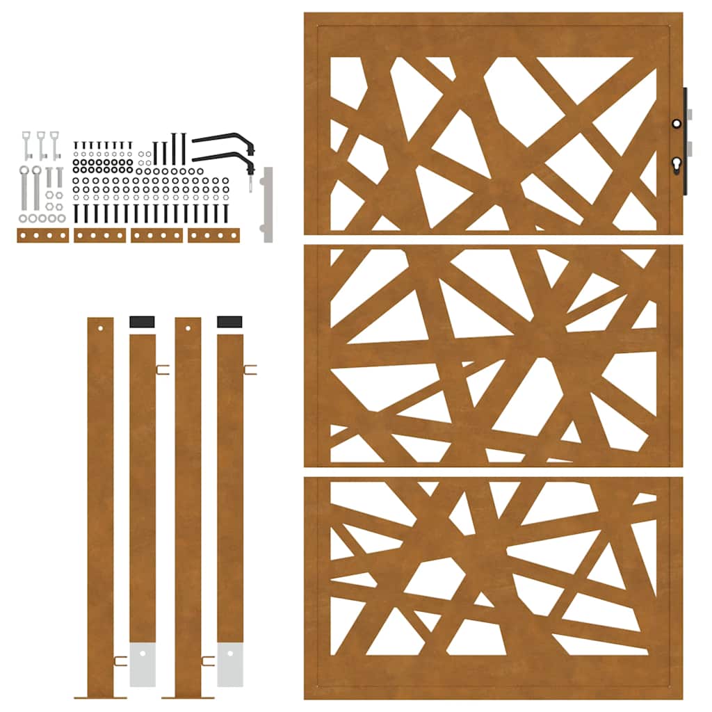 Zahradní branka 105x155 cm klimaticky odolný ocel design lehkou