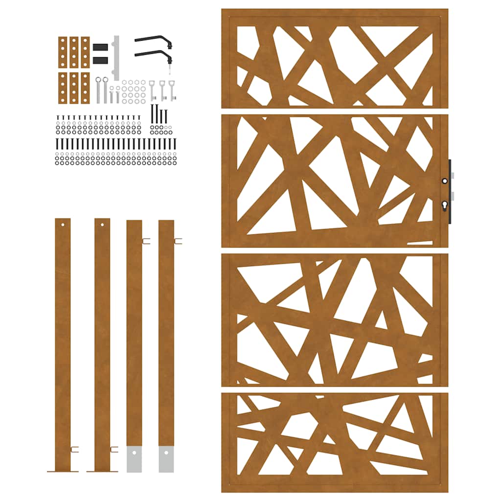 Zahradní branka 105x180 cm klimaticky odolný ocel design lehkou