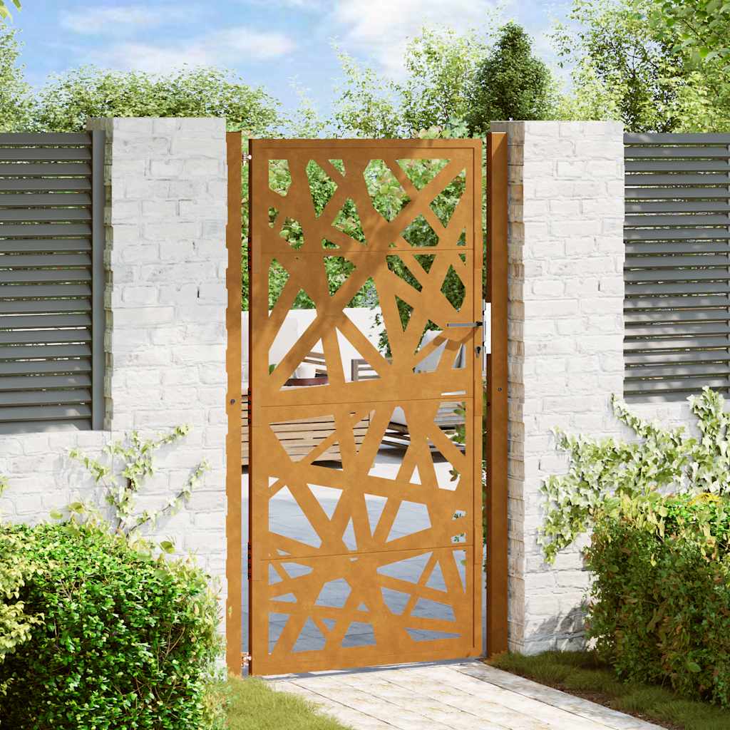 Zahradní branka 105x180 cm klimaticky odolný ocel design lehkou